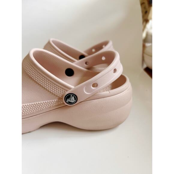 Crocs Women's Classic Platform Clog Light Pink Size W9 - Picture 5 of 15